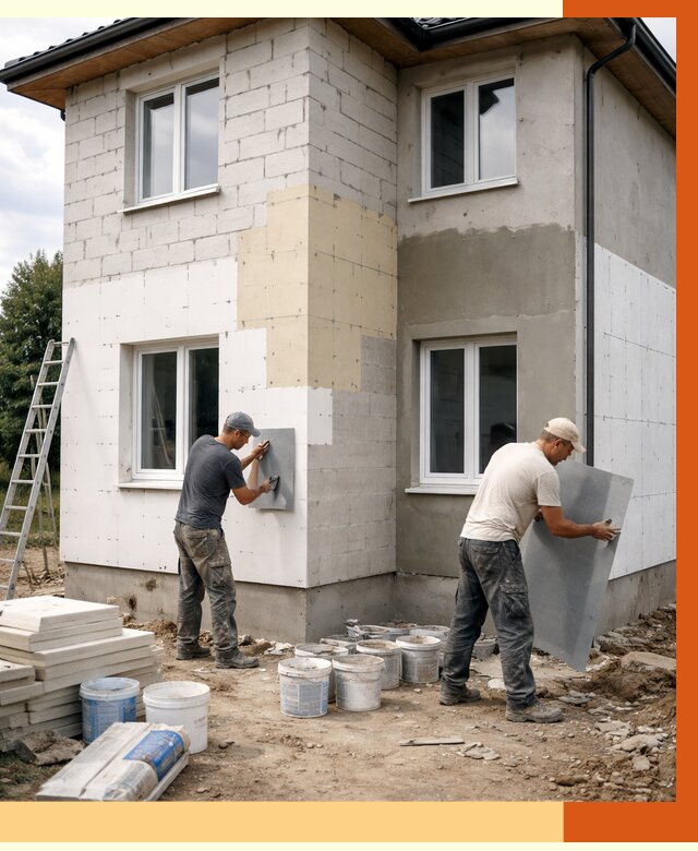 Утепление дома из газобетона в Заволжье от 4277 руб./м² — заказать у ТепломастерЗвл
